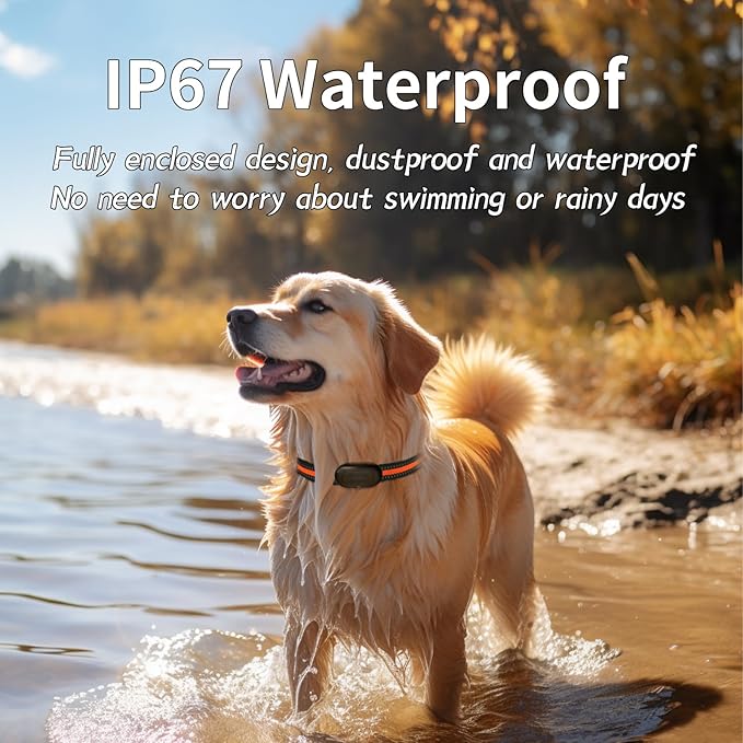 GPS 4G Tracker & Health Monitoring for Dog with LED Light Up,Sounding, Waterproof GPS Location & Smart Pet Activity Tracker, Unlimited Range use for Dogs Collar. (Large)