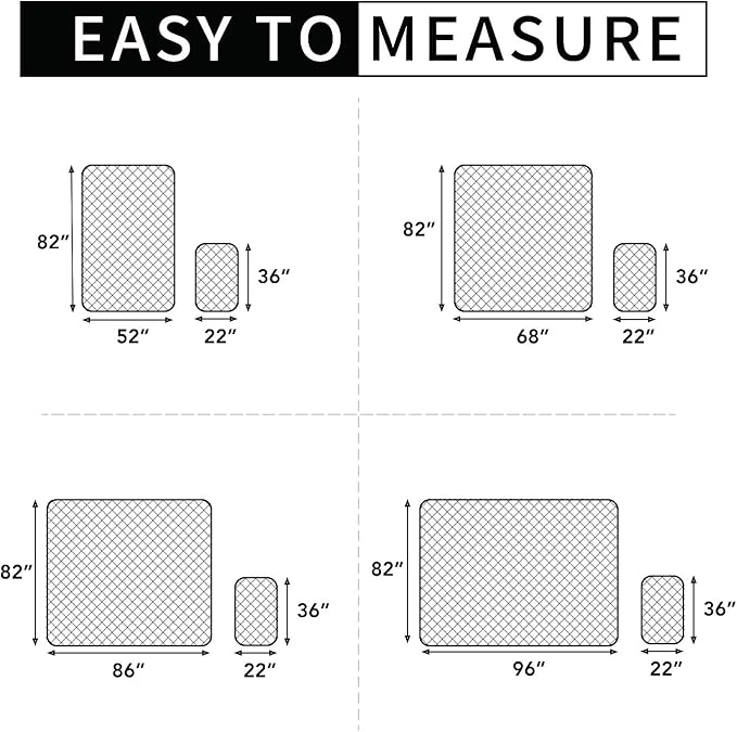 Easy-Going 100% Waterproof Dog Bed Cover, Non-Slip Pet Blanket for Furniture, Washable Couch Cover, Repleasement Sofa Cover (68x82 in,Gray)