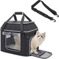 Top-Expandable Pet Carrier: NOBLE DUCK Airline Approved Pet Travel Bag for Cats/Dogs Up to 20 Lbs | Soft-Sided, Multi-Sided Breathable with Anti-Escape Zipper & Privacy Curtain to Reduce Stress