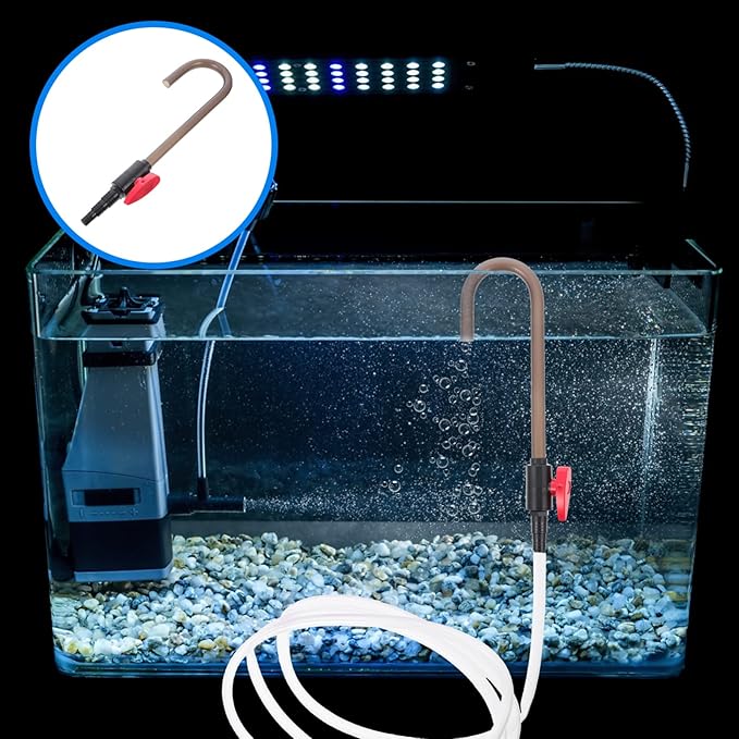 VILLCASE Hanging Type Aquarium Water Changer with Hook Fish Tank Water Supply Tool 14.56In Easy Installation for Aquarium Maintenance and Replacement