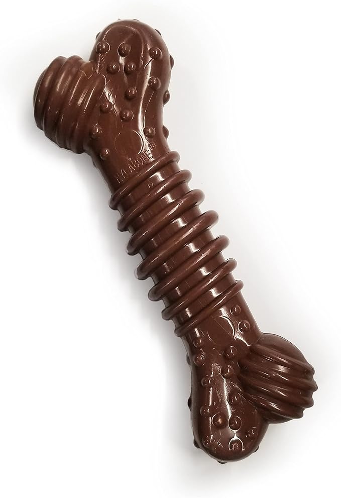Nylabone Textured Dental Bone Power Chew Toy for Dogs, Dog Toys for Aggressive Chewers, Flavor Medley Flavor, X-Large - 50+ lbs, 1 Count