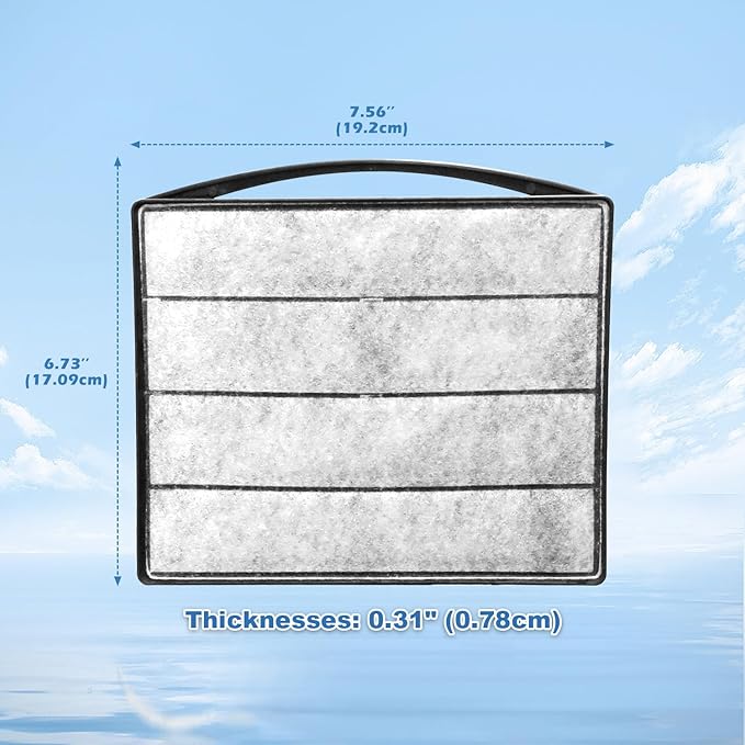 TARARIUM Turtle Tank Filters Material 5PCS Low Water Level Filters Replacement Aquarium Filters for IX-120 Filter & IX-120 U-V