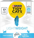 Purina Tidy Cats LightWeight With Glade Clear Springs Multi-Cat, Clumping, Low Dust, Scented Cat litter - 17 lb. Box