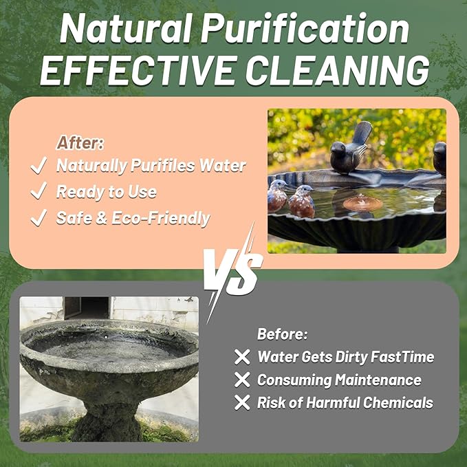 3PCS Pure Copper Bird Bath Purification Disk - 4" Diameter, 0.6mm Thick, Reinforced with Four-Point Support, Universal Fit for Outdoor Birdbath & Bowl
