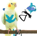 Dnoifne Pet Parrot Bird Harness and Leash, Adjustable Training Design Anti-Bite, Bird Nylon Rope with Cute Wing for Parrots, Suitable for Scarlet, Keck, Mini Macaw and Same Size Birds (Light Blue)