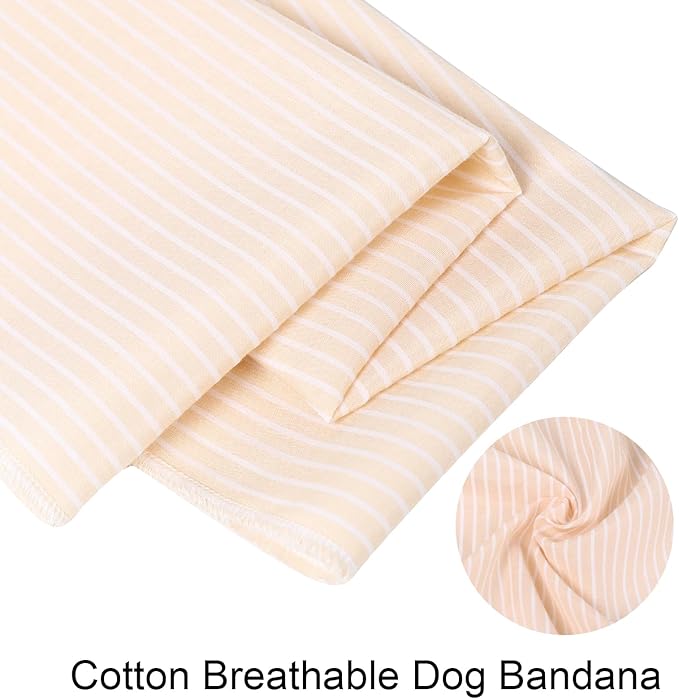 ARING PET Summer Dog Bandana-Cute Khaki Dog Bandanas, Comfortable Pet Scarf Dogs Triangle Bibs for Small to Large Boy Girl Dogs and Cats