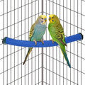 Rypet Parrot Perch Stand Toy Used for Cage Corner for Paw Grinding Clean Stick Exercise, Rough-Surfaced Quartz Bird Perch Standing Cage Accessorie for for Small Parakeets Cockatiel Conures (Blue S)