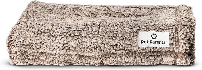 Pet Parents Premium Pet Blanket - Water Resistant, Perfect for Crates, Calming, Large, Medium, Small Dogs & Puppies - Color: Chocolate, Size: 32x40