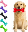 Natural Rubber Dog Chew Bone – Treat-Dispensing, Tough & Indestructible Chew Toy – Safe for Aggressive Chewers – Dental Health & Boredom Relief – (Red)