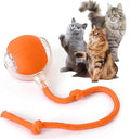 Rocfish Interactive Cat Toy for Indoor Cat, Smart Automatic Cat Chase Ball Toy (Orange-N)