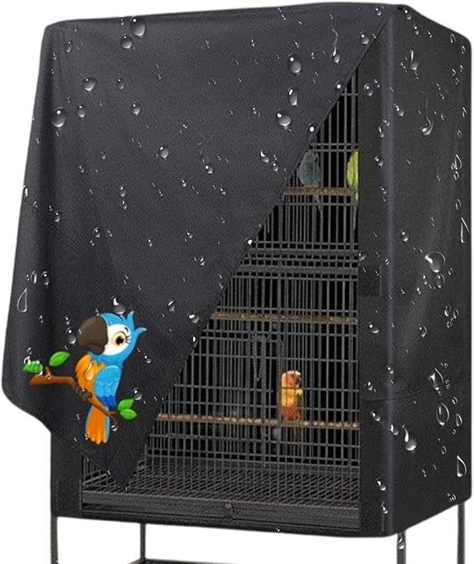 Bird Cage Cover,Pet Cage Cover,100% Shading Oxford Cloth, Bird Cages Covers, Sun Protection Breathable Waterproof Oxford Cloth Pet Covers for Cats Birds Small Animals, Machine