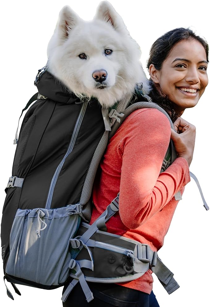 K9 Sport Sack Kolossus - XXL, Black - The Big Dog Backpack - Ideal for Dogs 26-29” Long - Fully Adjustable Pet Carrier - Doubles as a Professional-Grade 60L Hiking Pack