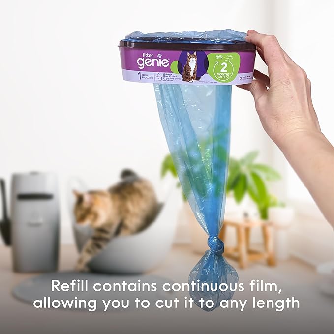 Litter Genie Refill Bags | Standard 3-Pack, 28 total ft | Up to 6 Months of Supply | Ultimate Odor Control Cat Litter Bags