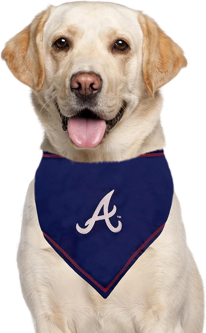 Pets First MLB Atlanta Braves TIE Bandana, Small/Medium. Dog Bandana Scarf Bib for Pet Cat Dog. The Ultimate Game-Day, Party Bandanna, Birthday Event