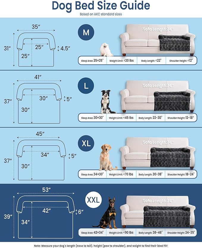 Calming Dog Beds, Extra Large Fluffy Plush Dog Mat for Furniture Protector with Removable Washable Cover for Large Medium Small Dogs and Cats,53 x 39 inch