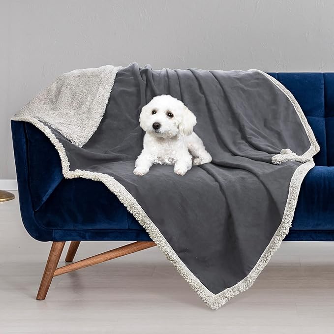 Kritter Planet Waterproof Dog Blanket, Reversible Water Proof Pet Blanket for Couch, Bed & Car, Washable Couch Covers for Medium Dogs - Protects Furniture from Fur, Dirt, and Accidents
