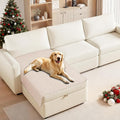 Waterproof Dog Bed Cover, Non-Slip Dog Blanket for Couch, Couch Covers for Dogs Washable, Pet Blanket for Furniture, Pet Bed Mat for Sofa, Car, Pet Supplies (40x50 Inch, Beige)