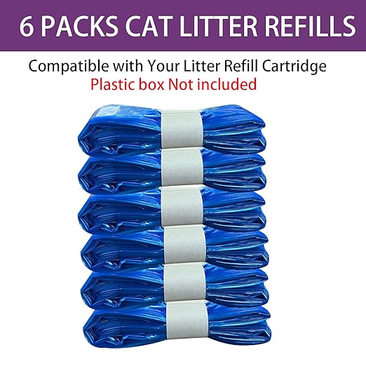 Genie Litter Refills - 6 Pack Compatible with Standard & Plus Genie Litter Disposal Systems