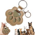 Dog Hair Keychain, Leather Pet Hair Collector Keychains, Pet Fur Keepsake Gift, Paw Charm for Collecting Cat Dogs Fur