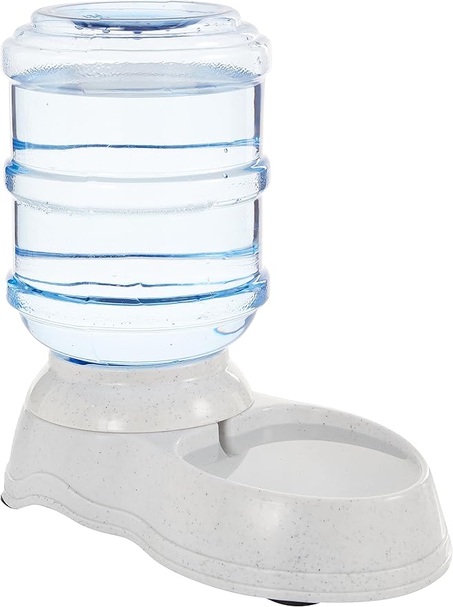 Amazon Basics Gravity Pet Water Dispenser for Cat and Dog, Easy to Clean, 1 Gallon Capacity, Small, Gray