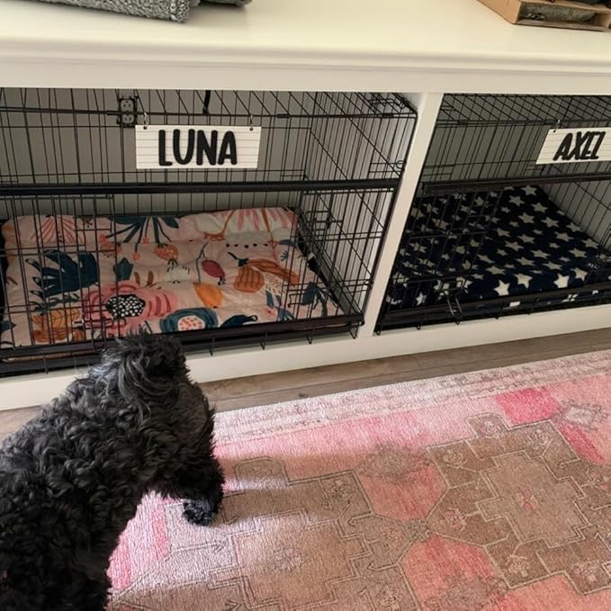 Personalized Crate Sign, Custom Dog Decor, Hanging Crate Sign,Personalized Pet Gift,Dog Name Plate,Gift for Dog Lover, (23.5x8.26cm/9.25x3.25in)