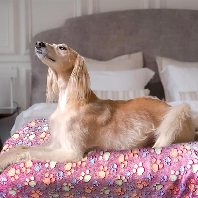 Dog Blankets for Medium Large Dogs Washable, 3 Pack Pet Blanket Washable 41" x 31", Fuzzy Soft Puppy Throw Cover for Kennel Crate Bed