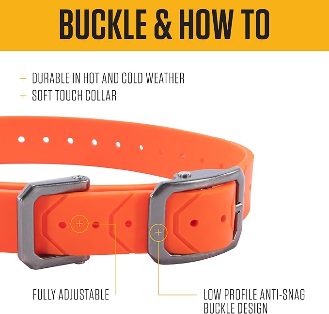Carhartt Fully Adjustable Waterproof Dog Collar, Hunter Orange, One Size
