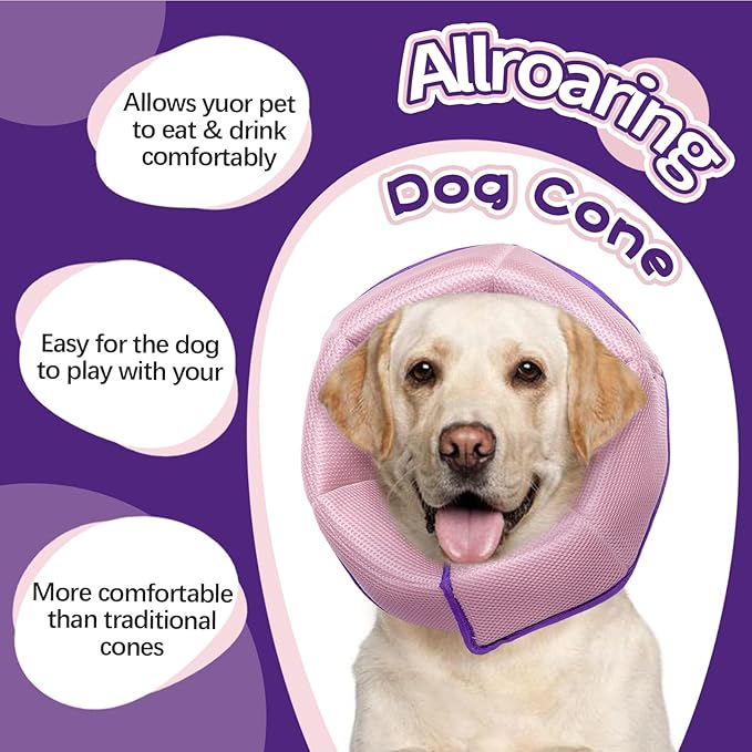 Dog Cone Collar After Surgery, Adjustable Soft Recovery Cone for Small Dogs to Stop Licking, Light-Weight Comfortable Elizabethan Collar for Dogs Anti-Bite Lick Protective Wound