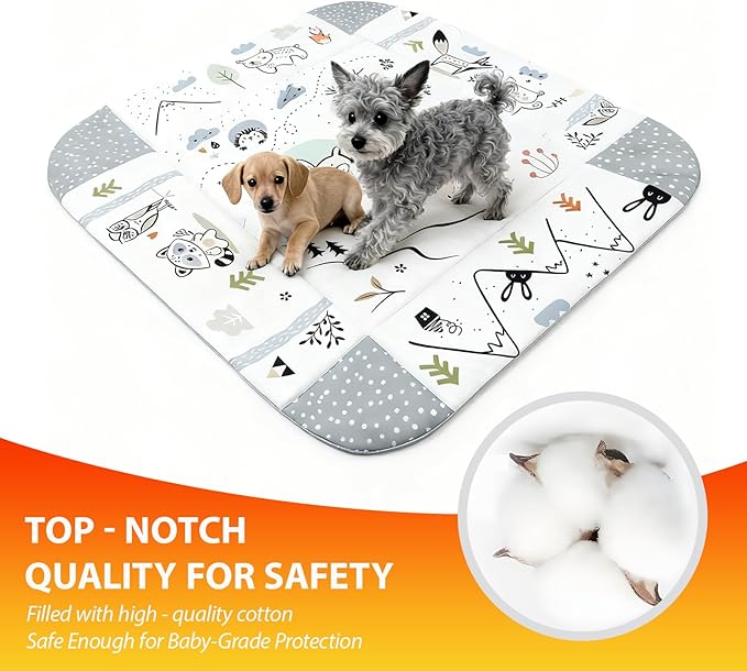 Puppy Play Gym & Cat Activity Mat,with Interactive Cat & Dog Toys,Multi - Functional Gym for for Fun, Exercise & Rest
