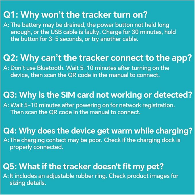 GPS Tracker for Dogs and Cats, Mini Cat & Dog GPS Tracker with Health Monitor and GPS Dog Fence, Waterproof GPS Pet Tracker, Works with Any Collar (Android and iOS Universal)
