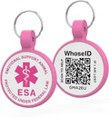 QR Code Dog Tag, QR Code Pet ID Tag, Dog ID Tag, Small Cat for Kitten and Puppy, Modifiable Free Online Profile, Scan QR Code Send Instant Location Alert Email (Rose, Regular)