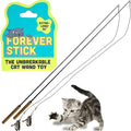 Forever Stick 2-Pack - The Unbreakable Cat Toy Wand, Extra Long Durable Interactive Cat Toy for Indoor Cats, Feather Kitten Toys for Bored Indoor Adult Cats, Bird Teaser Cat Accessories