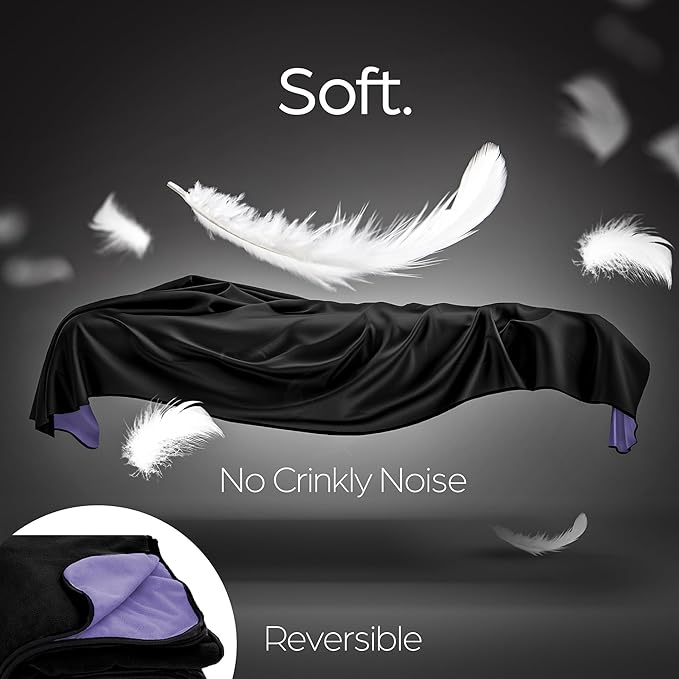 Waterproof Blanket Large – Soft and Cozy Leakproof Waterproof Throw Blanket Against Accidents, Water Proof & Stain Resistant Easy to Clean Throw Blanket Cover, Reversible Purple/Black 80”x90”