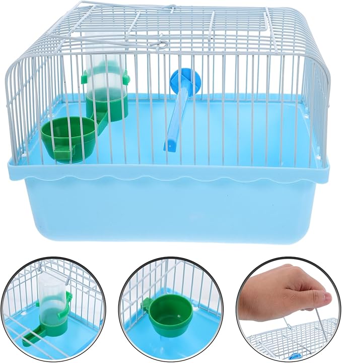 BESPORTBLE Portable Bird Travel Carrier Cage with Perch Food Box Waterer Transparent Bird Parrot Carrier Cage