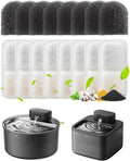 oneisall 8 Replacement Filters for Cat Water Fountain PW13 PW14, 4 Months Set of Replacement Filters for Ultra Quiet Pet Water Fountain, White 8 Count (Pack of 1)