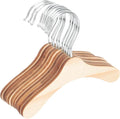 DOITOOL Wooden Dog Hangers for Pet Clothes 8.66 Inch Solid Wood Small Pet Clothes Hangers Portable Household Cat Accessories Replacement Set