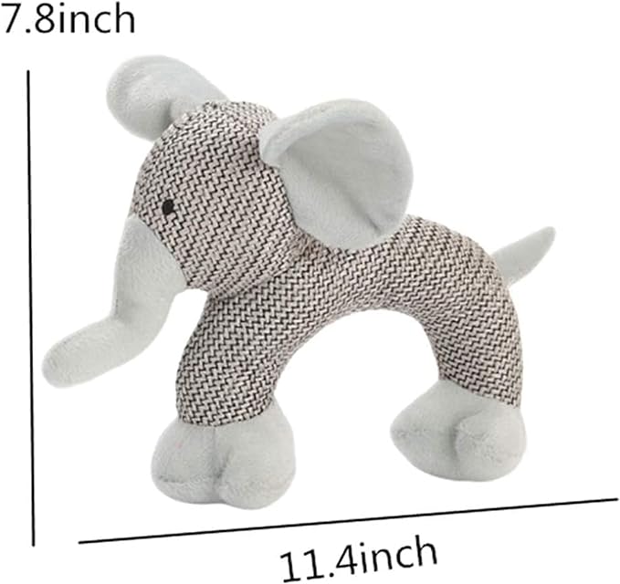 Linen Safari Companions - Linen Dog Toy, Chew-Resistant Natural Linens Squeaky Safari Animal for Small to Medium Dogs, Helps Reduce Destructive Chewing for Indoor Play and Boredom Relief (Sheep)
