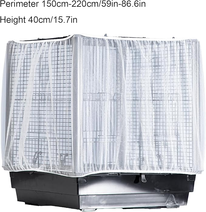 Large Bird Cage Net, Adjustable Soft Airy Mesh Net, Bird Cage Seed Catcher, Prevent Scatter and Mess (86.6 x 15.7Inch/ 220 x 37 cm, White)