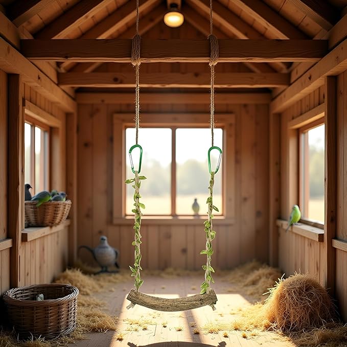 Chicken Swing Chicken Toy Perch Chicken Stand Bird Chew Toy for Birds Parrots Training Stand Holder Bird Toy Chickens and Parrots Bird Swings Birdcage Accessories, Swings