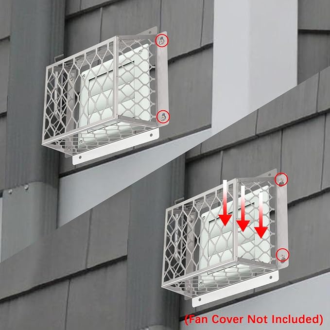 Dryer Exhaust Guard Vent Cover,Dryer Vent Bird Guard for Most 3" to 4" Fan Cover, 7"Lx7"Wx5"H Stainless Steel Ventilation Bird Cage for Bathroom Exhaust Ventilation Fan