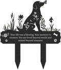 Grave Markers for Cemetery for Dog, Metal Grave Markers Yard Memorial Pet Dog, Garden Stake Decorations for Cemetery for Loss of Pet Outdoors Decor (12 X 14.5 Inches)