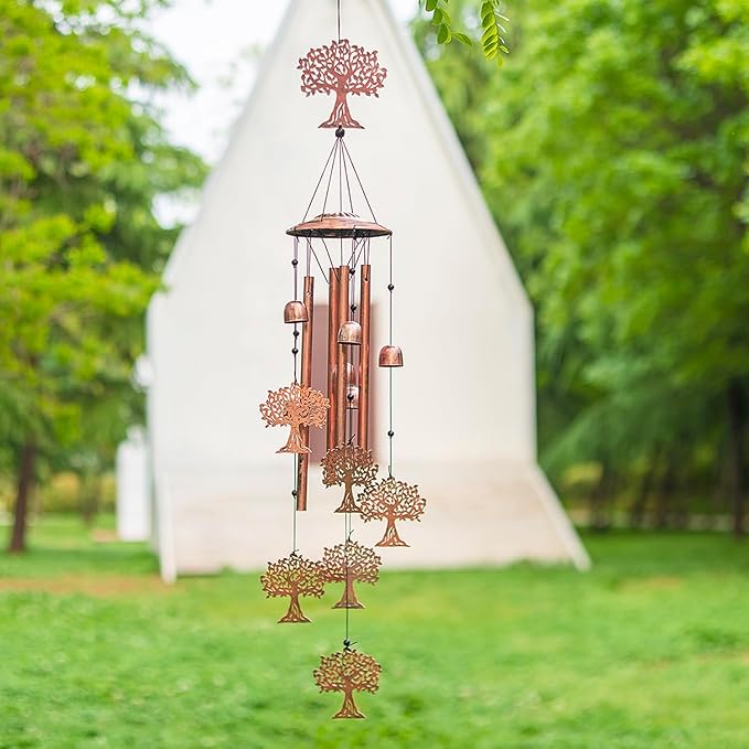 Tree of Life Wind Chimes for Outside,Tree of Life Gifts for Women/Men/Sympathy Gift/Memorial Gifts/Birthday Festival Metal windchimes Outdoors/Indoors,Patio,Garden Decor,Home,Yard