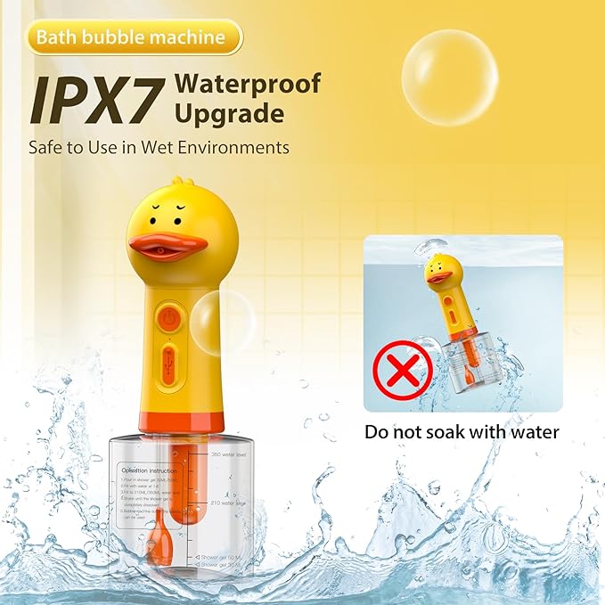 Electric Dog Shampoo Dispenser & Foam Sprayer – Automatic Dog Soap Dispenser, Rechargeable Dog Shampoo Foamer, IPX7 Waterproof Pet Bath Supplies for Dogs, Cats & Puppies