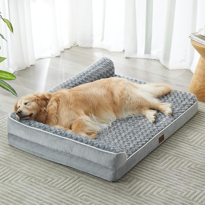 BFPETHOME Orthopedic Dog Beds for Large Dogs-Waterproof Sofa Dog Bed with Removable Washable Cover, Big Pet Bed with Waterproof Lining and Nonskid Bottom,Pet Bed for Large Dogs (Pack of 2)