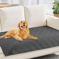 hyha Waterproof Dog Blanket, Reversible Pet Bed Blanket, Soft Sofa Couch Cover for Dogs Washable, Waterproof Pet Couch Covers for Sofa Puppy Cats Furniture Protector(30"x70", Dark Grey/Dark Grey)