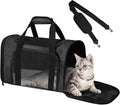 Cat Carrier Soft for Pets Up to 25 Lbs, Cat Travel Bag Soft-Sided with Padded Shoulder Strap, Pet Dog Carriers for Small Dogs Travel Puppy Carry Airline Approved, Black