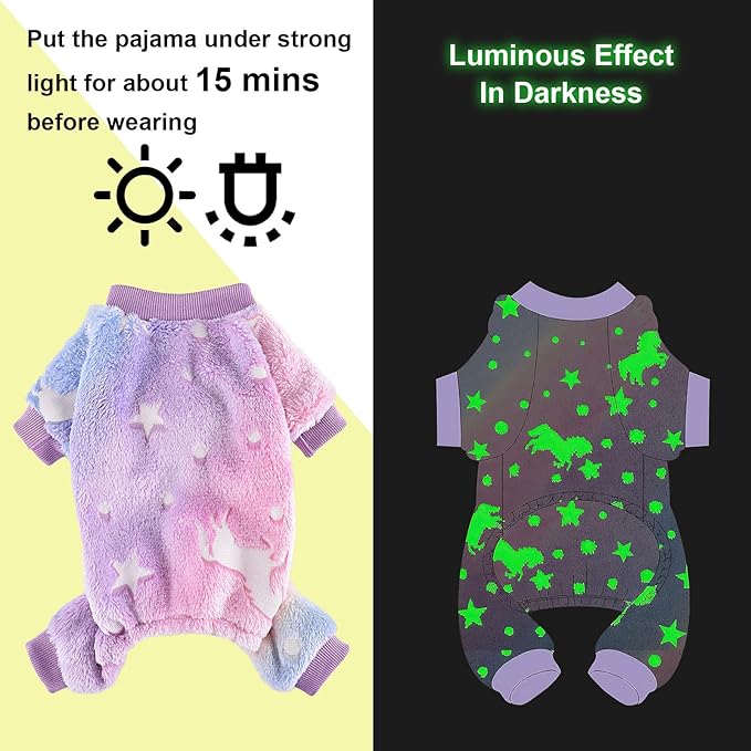 Dog Sweaters Small Girl Warm Fleece Pajamas, Cute Extra Small Dog Clothes, 4 Legs Puppy Jumpsuit Pjs Soft Stretchy Doggie Onesies Pet Outfit Apparel for Chihuahua Yorkie