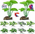 10-Pack Betta Fish Tank Decorations Silk Aquarium Plants for Aquarium Decor, Realistic Fish Tank Plants - Goldfish Tank, Reptile, Turtle Decorations Plants