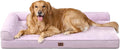 EHEYCIGA Extra Large Dog Bed Othorpedic, Memory Foam XL Dog Bed with Washable Removable Cover, Waterproof Pet Sofa Couch XLarge Size Dogs with Nonskid Bottom, 44x32x6.5, Lilac