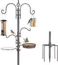 ERYTLLY Bird Feeding Station Kit Bird Feeder Pole Wild Bird Feeder Hanging Kit Planter Hanger Multi Feeder Hanging with Metal Suet Feeder Bird Bath for Attracting Wild Birds